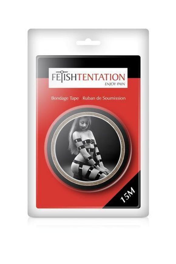 Скотч для бондажа Fetish Tentation Black (15м) (лопнута упаковка!!!)