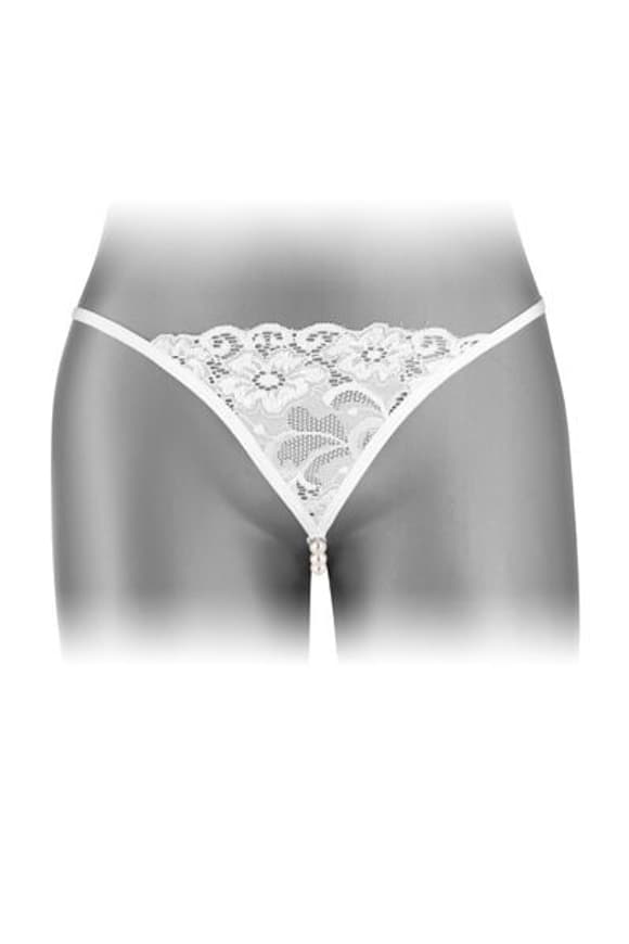 Трусики-стрінги з перлинною ниткою Fashion Secret VENUSINA White