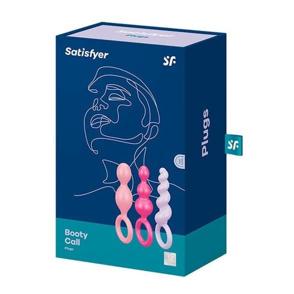 Набор  анальных игрушек Satisfyer Plugs colored (set of 3) - Booty Call (мятая упаковка!!!)