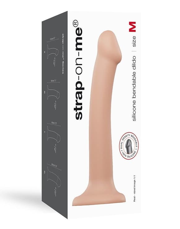 Насадка для страпона Strap-On-Me Dual Density Dildo Flesh M (м'ята упаковка)