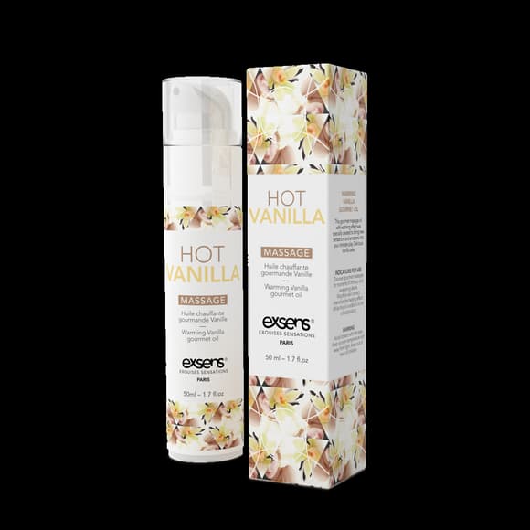 Массажное масло EXSENS Hot Vanilla 50мл разогревающее, без сахара, без парабенов, съедобное
