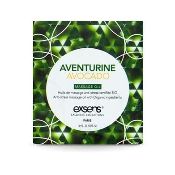 Пробник масажної олії EXSENS Anti-Stress Aventurine Avocado 3мл (термін 06.2026)