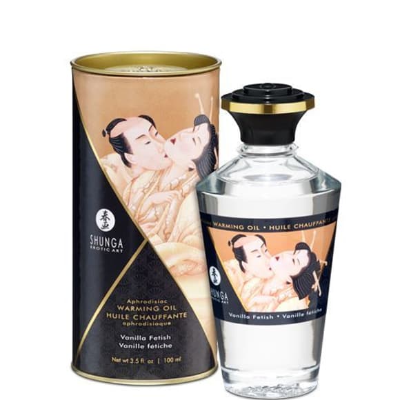Розігрівальна олія Shunga Aphrodisiac Warming Oil – Vanilla Fetish (100 мл) без цукру, смачна