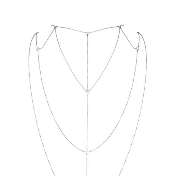 Ланцюжок для спини Bijoux Indiscrets Magnifique Back and Cleavage Chain - Silver, прикраса для тіла