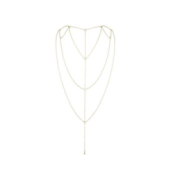 Ланцюжок для спини Bijoux Indiscrets Magnifique Back and Cleavage Chain - Gold, прикраса для тіла
