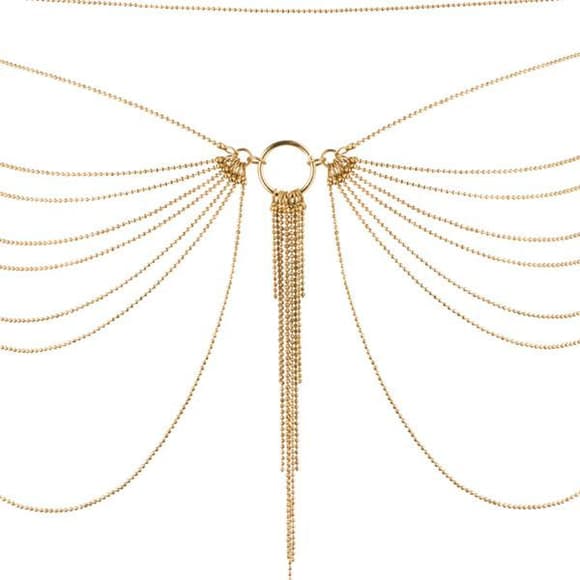 Ланцюжок на трусики або ліф Bijoux Indiscrets MAGNIFIQUE Waist Chain - Gold, прикраса на тіло