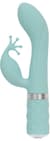 Розкішний вібратор-кролик Pillow Talk - Kinky Teal з кристалом Сва ровські, потужний