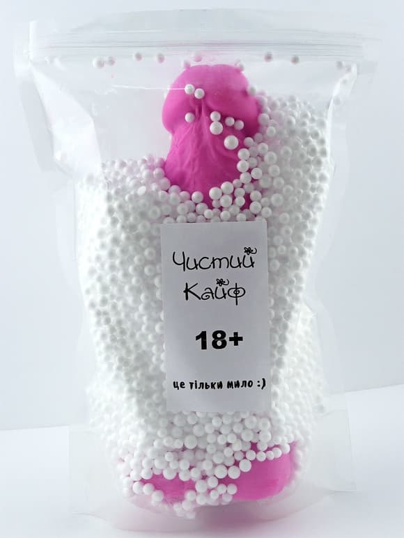 Мило у формі пеніса Чистий Кайф Violet size XL, крафтове мило-член, натуральне