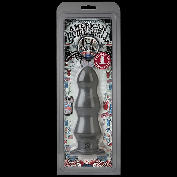 Анальная втулка для фистинга Doc Johnson American Bombshell - B-7 Tango - Gun Metal, диаметр 5,6см