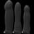 Набор для страпона с вибрацией Doc Johnson Body Extensions - BE Naughty - Black (мятая упаковка)