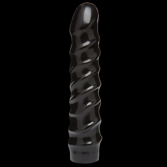 Дилдо Doc Johnson CodeBlack - 8 Inch Raging Vac-U-Lock со стимулирующим рельефом, диаметр 3,8см