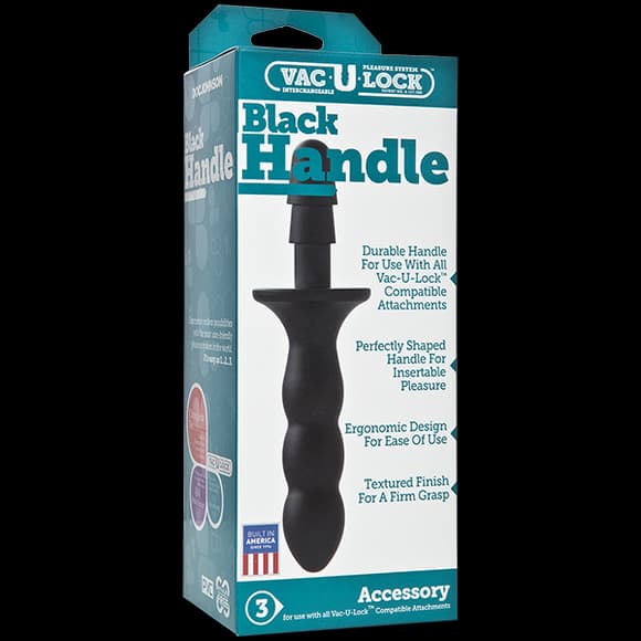 Держатель-рукоять Doc Johnson с креплением Vac-U-Lock - Black Handle для игрушек