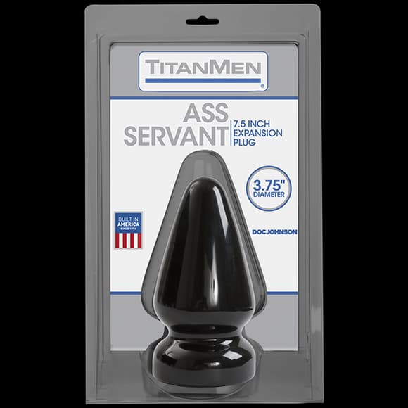 Пробка для фистинга Doc Johnson Titanmen Tools - Butt Plug 3.75 Inch Ass Servant, диаметр 9,4см