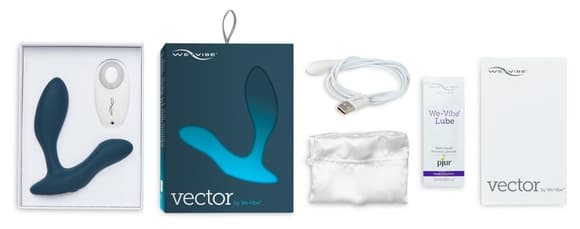 Смарт-вібромасажер простати We-Vibe Vector з пультом ДК, регульований кут нахилу