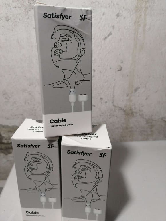 Зарядка (запасний кабель) для іграшок Satisfyer USB charging cable White (м'яте паковання!!!)