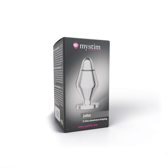 Металева анальна пробка Mystim John для електростимулятора, діаметр 5 см