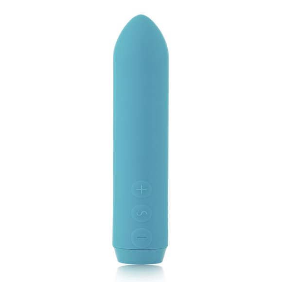 Мінівібратор Je Joue - Classic Bullet Vibrator Teal з глибокою вібрацією і фіксацією на палець  + подарунок косметичка