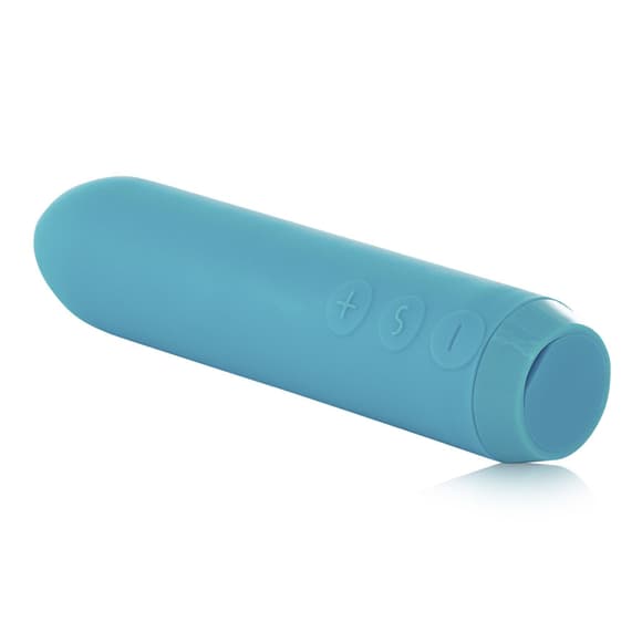 Мінівібратор Je Joue - Classic Bullet Vibrator Teal з глибокою вібрацією і фіксацією на палець  + подарунок косметичка