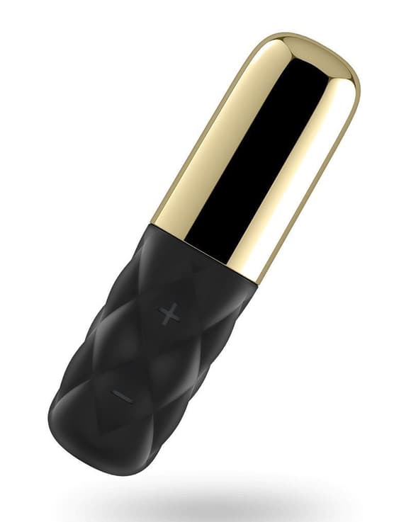 Мощный мини-вибратор Satisfyer Sparkling Darling Gold со съемным колпачком, 16 режимов работы