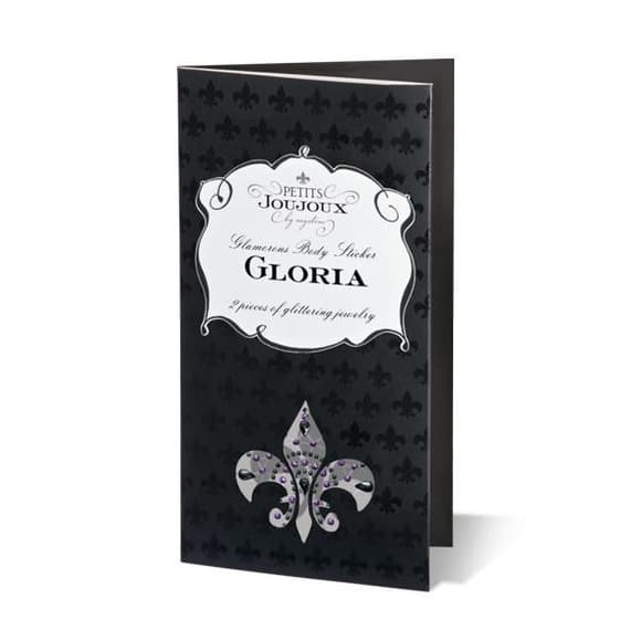 Пэстис из кристаллов Petits Joujoux Gloria set of 2 - Black/Silver, украшение на грудь