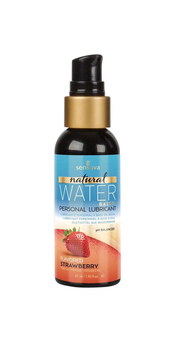Смазка на водной основе Sensuva Natural Water-Based Strawberry (57 мл) без глицерина и парабенов