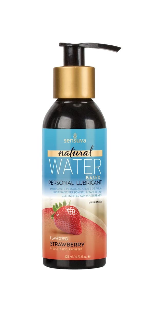 Смазка на водной основе Sensuva Natural Water-Based Strawberry (125мл) без глицерина и парабенов