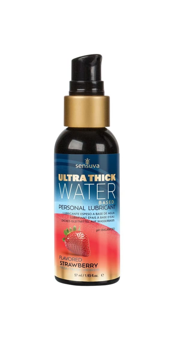 Густая смазка на водной основе Sensuva UltraThick Water-Based Strawberry (57 мл) без парабенов