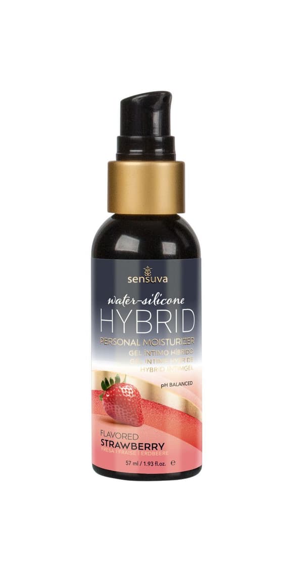 Змазка водно-силіконова Sensuva Hybrid Strawberry (57 мл) без цукру, можна для оральних пестощів