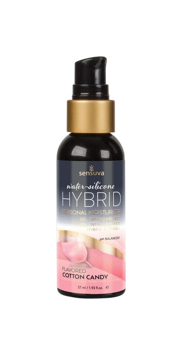Смазка водно-силиконовая Sensuva Hybrid Cotton Candy (57 мл) без сахара, можно для оральных ласк