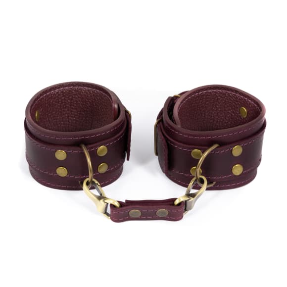 Преміум поножи LOVECRAFT фіолетові, натуральна шкіра, в подарунковій упаковці