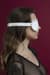 Маска на очі з заклепками Feral Feelings - Blindfold Mask, натуральна шкіра, біла