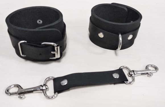 Наручники Feral Feelings - Hand Restraints Black, натуральна шкіра