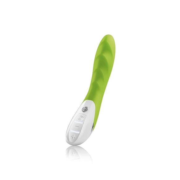 Мощный вибратор Mystim Sassy Simon Green с двумя моторами и стимулирующим рельефом