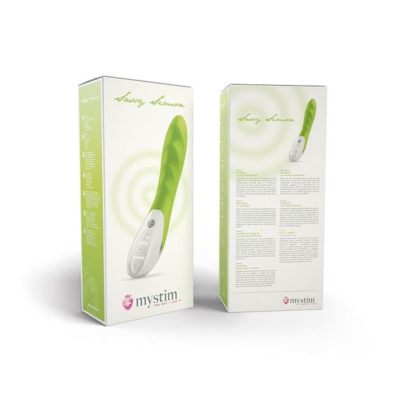 Мощный вибратор Mystim Sassy Simon Green с двумя моторами и стимулирующим рельефом
