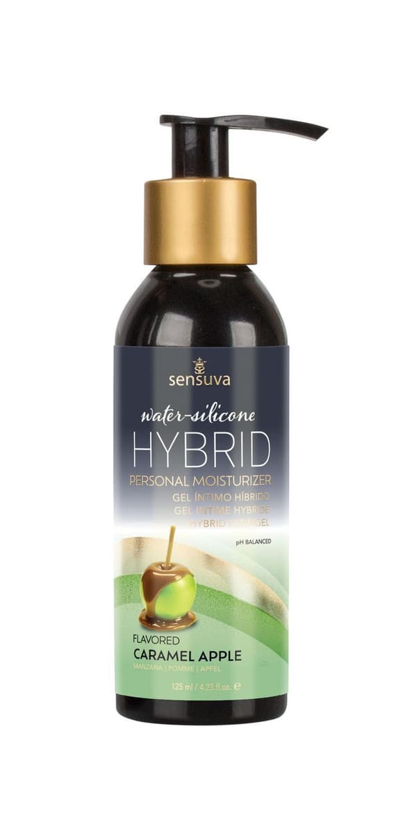 Смазка водно-силиконовая Sensuva Hybrid Caramel Apple (125 мл) без сахара, можно для оральных ласк