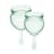 Набір менструальних чаш Satisfyer Feel Good (light green), 15мл і 20мл, мішечок для зберігання