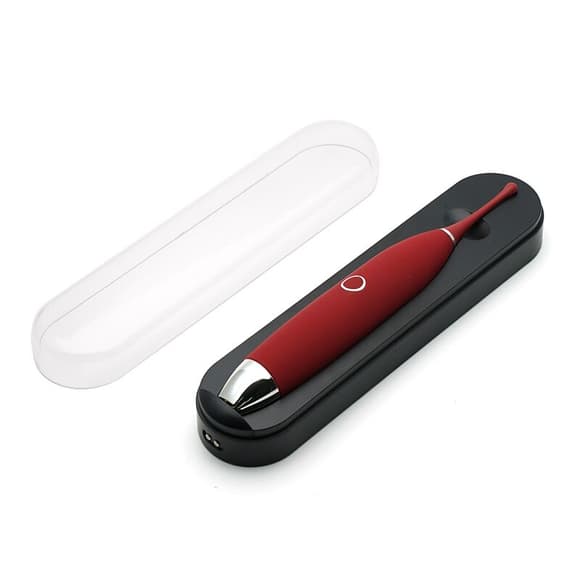 Клиторальный вибратор KISTOY C-King Red, с двумя доп. насадками, мощная точечная стимуляция