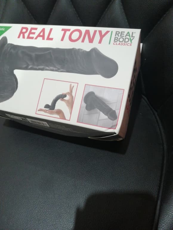 Фаллоимитатор Real Body - Real Tony Black, TPE, диаметр 3,5см (мятая упаковка!!!)