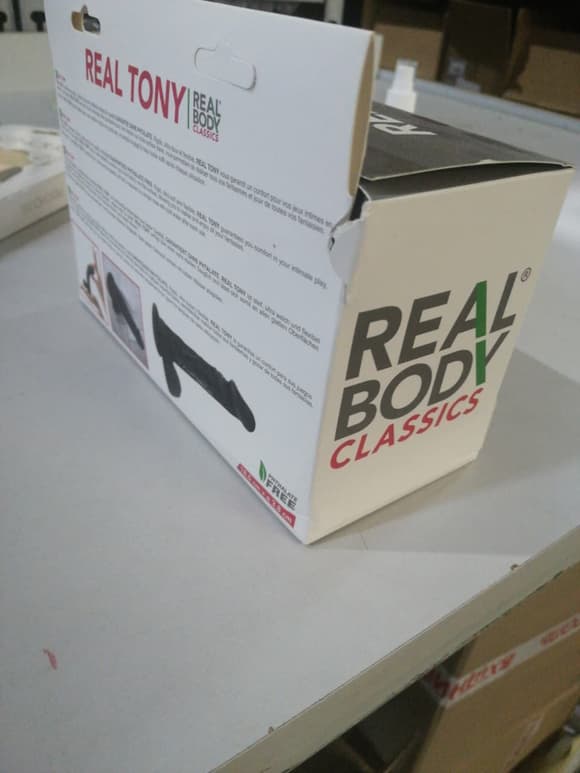 Фалоімітатор Real Body — Real Tony Black, TPE, діаметр 3,5 см (надірване паковання!!!)