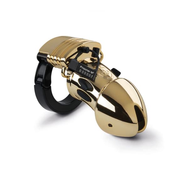 Клетка для члена с электростимуляцией Mystim Pubic Enemy No 1 - Gold Edition