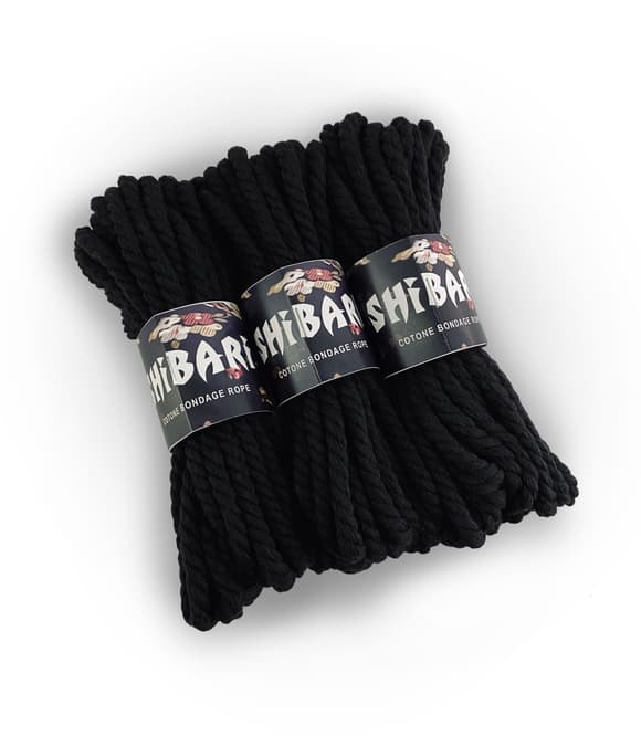 Хлопковая веревка для шибари Feral Feelings Shibari Rope, 8 м черная