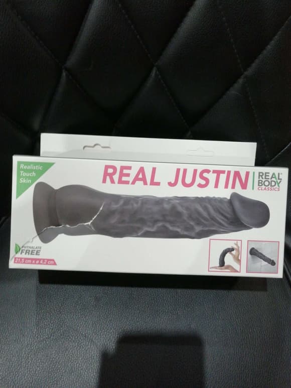 Фалоімітатор із присоскою Real Body — Real Justin Black (м'ята упаковка!!!)