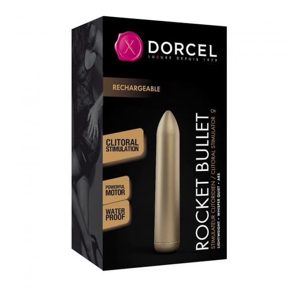 Перезаряджувана віброкуля Dorcel Rocket Bullet Gold
