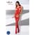 Бодистокинг с имитацией чулок и ажурной вставкой Passion BS072 red
