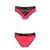 Трусики з широкою гумкою і мереживом Passion PS001 PANTIES L, red-black
