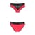 Трусики з широкою гумкою і мереживом Passion PS001 PANTIES M, red-black
