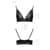 Еластичний топ з мереживом Passion PS001 TOP L, black