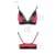 Еластичний топ з мереживом Passion PS001 TOP L, red-black
