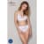 Эластичный топ с кружевом Passion PS001 TOP S, white