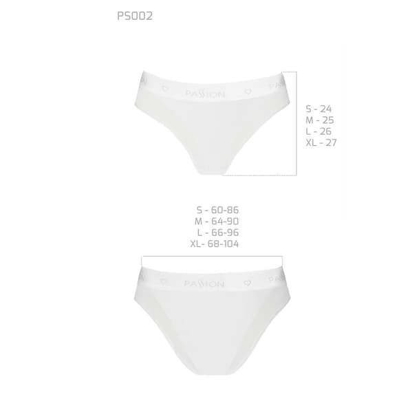 Трусики с прозрачной вставкой Passion PS002 PANTIES L, white